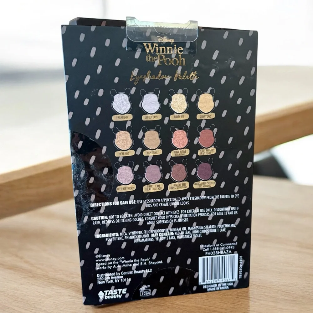 💎 Taste Beauty Winnie The Pooh HUNNY Eyeshadow Palette 12 Colors Shimmer Matte